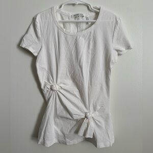 Helmut Lang knotted White short sleeved Tee